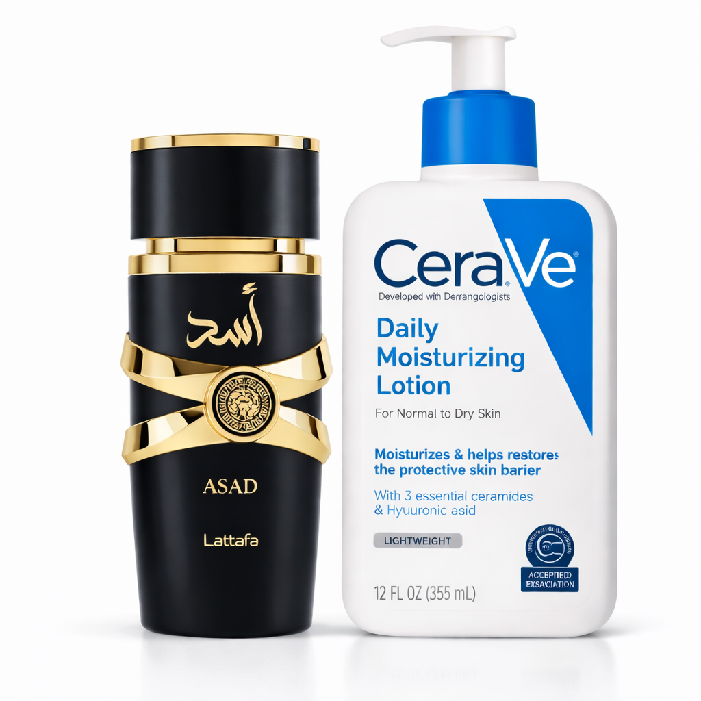 Lattafa Asad  Eau de Parfum + CeraVe Skincare set